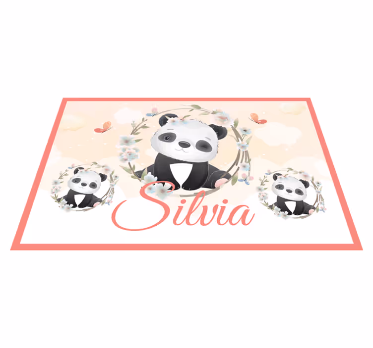 Individual mesa infantil arreglo de panda encantador - TenVinilo