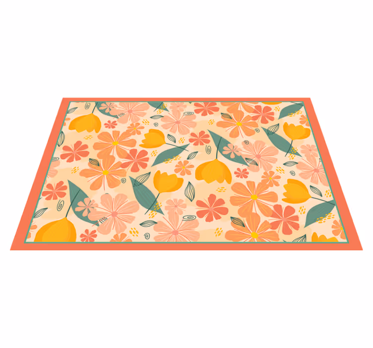 Individual mesa original tapete floral - TenVinilo