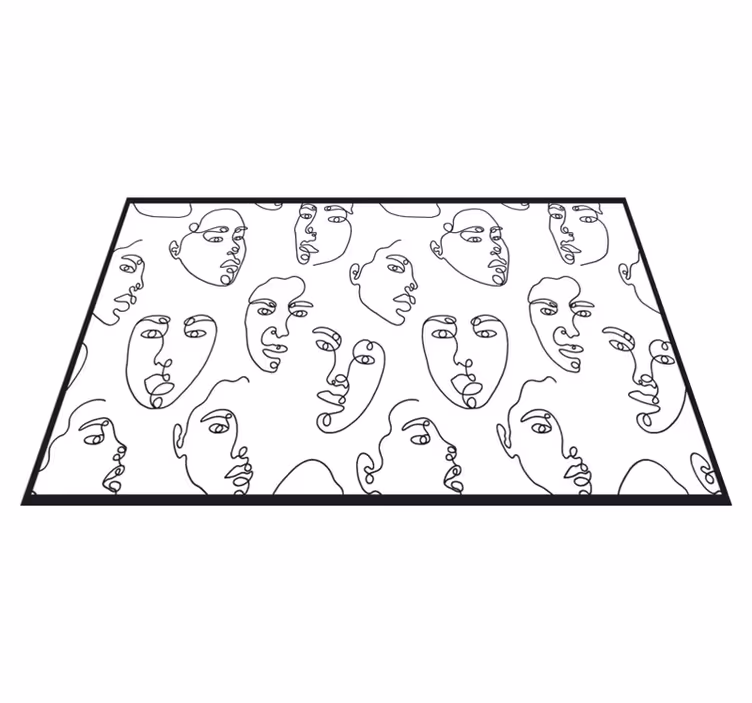 Individual mesa moderno cara abstracta línea - TenVinilo