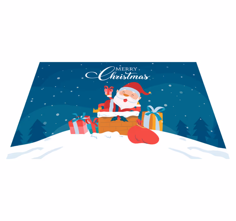 Individual mesa navideño regalos de santa claus - TenVinilo