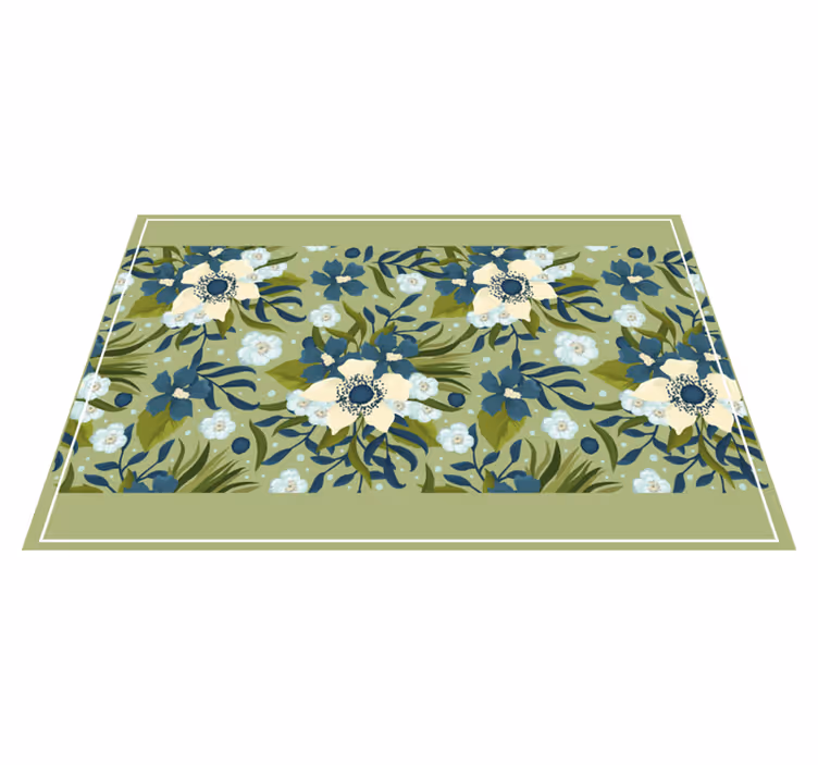 Mantel individual moderno Patrón de flores de colores de verano - TenVinilo