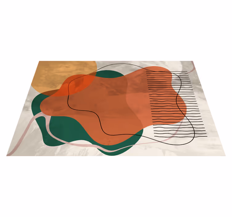 Individual mesa moderno formas abstractas vibrantes - TenVinilo