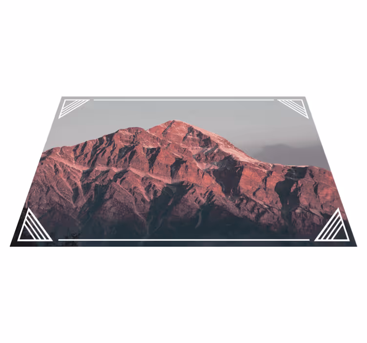 Individual mesa moderno paisaje montañoso sereno - TenVinilo