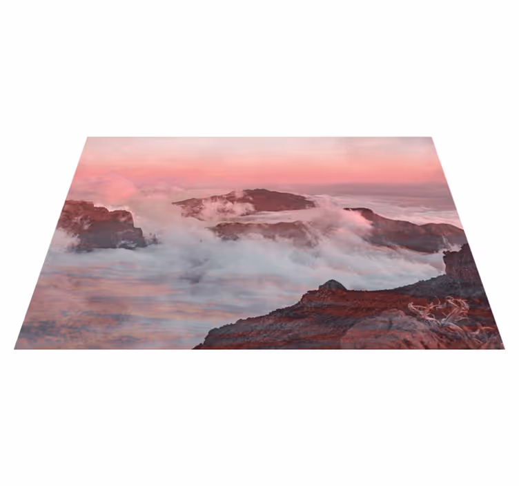 Individual mesa moderno paisaje montañoso - TenVinilo