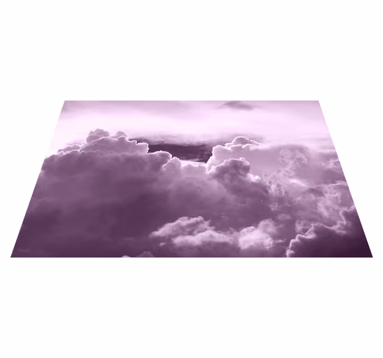 Individual mesa patrón nubes en púrpura - TenVinilo