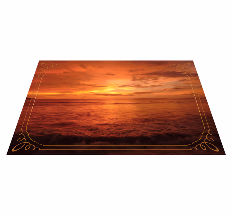 Individual mesa moderno vista mar al atardecer - TenVinilo