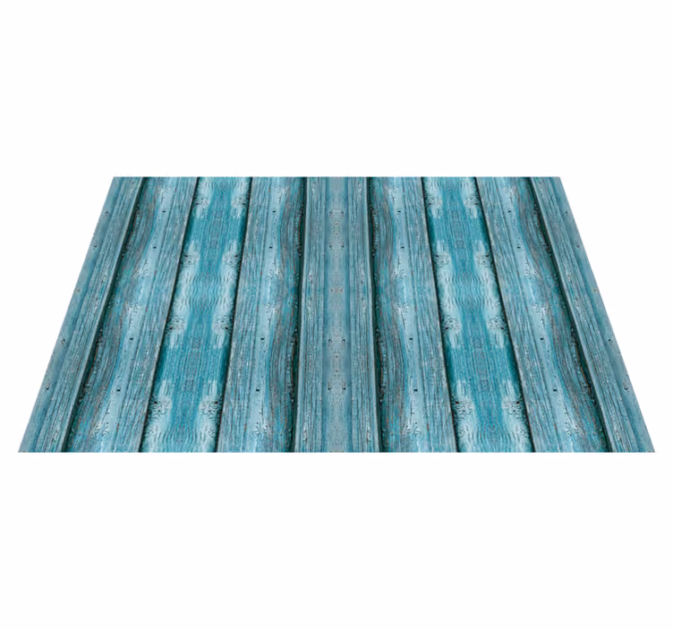 Mantel individual patrón Efecto de textura de madera azul - TenVinilo