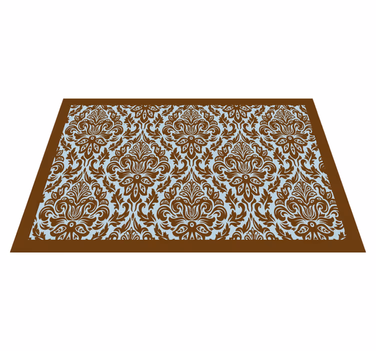 Individual mesa patrón emblema de flor intrincada - TenVinilo