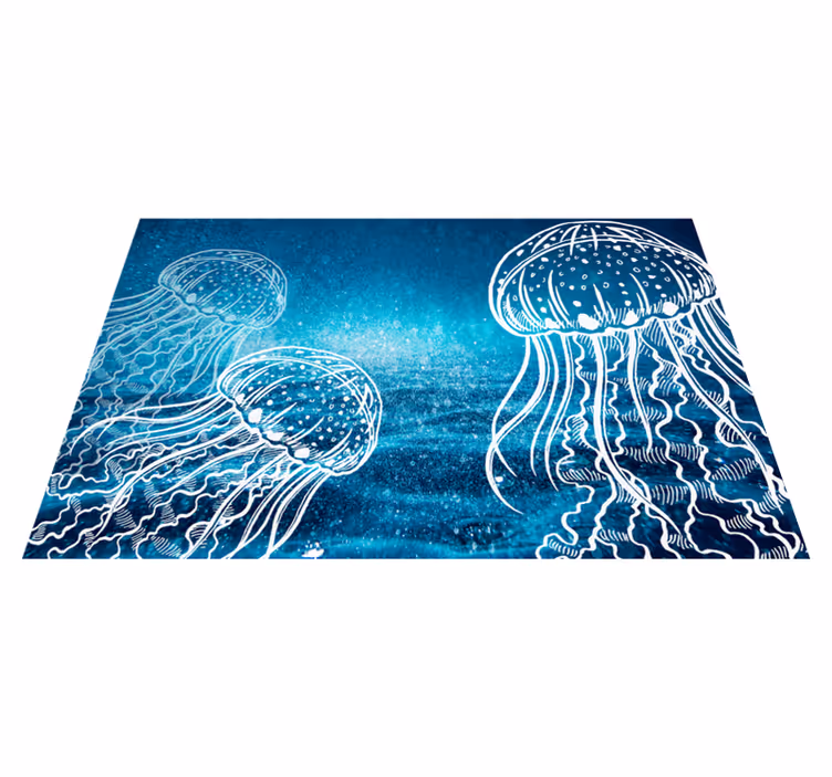 Individual mesa original escena de medusas en el océano - TenVinilo
