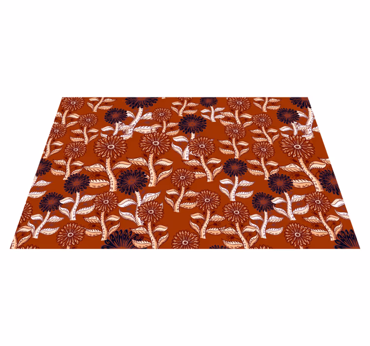 Individual mesa original vajilla con estampado floral - TenVinilo