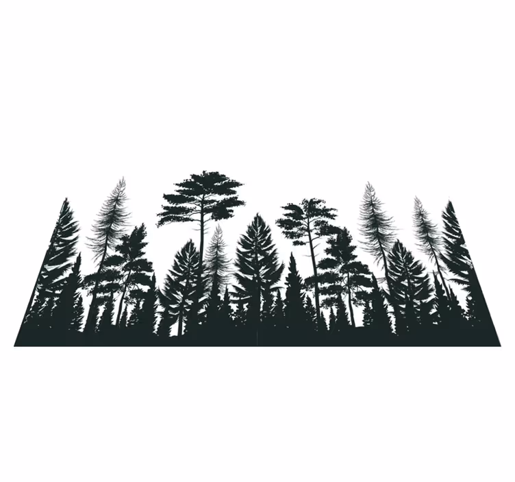 Individual mesa patrón silueta bosque - TenVinilo