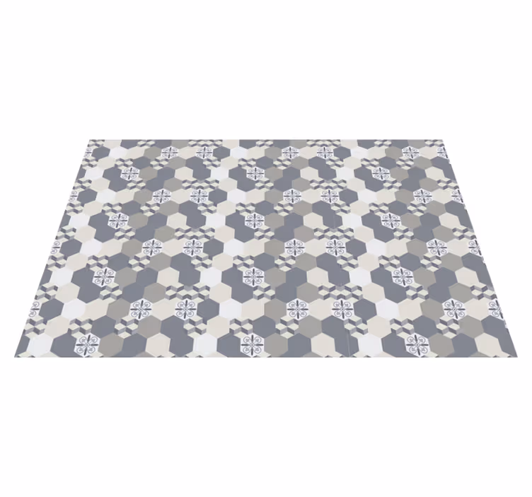 Individual mesa patrón hexágonos geométricos - TenVinilo