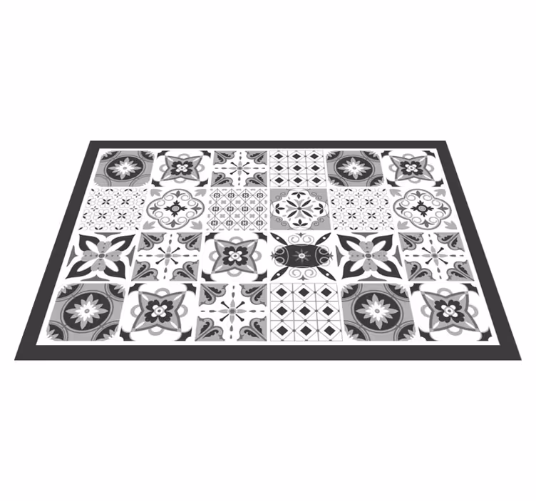 Individual mesa patrón azulejo elegante estampado - TenVinilo