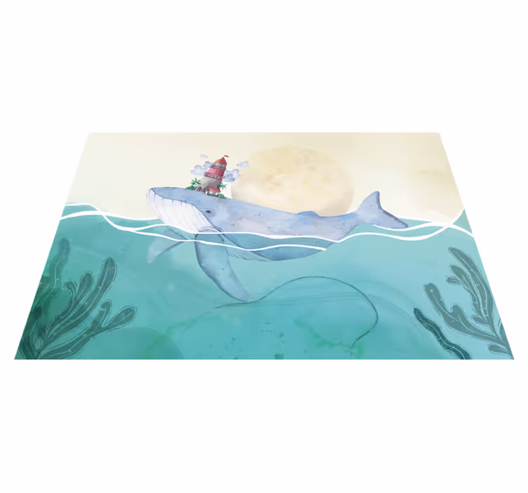 Mantel individual infantil Ballenas estilo escandinavo - TenVinilo