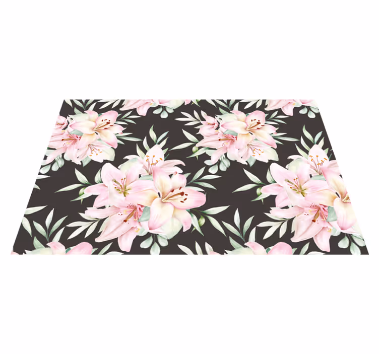 Individual mesa original lirios rosas florales - TenVinilo