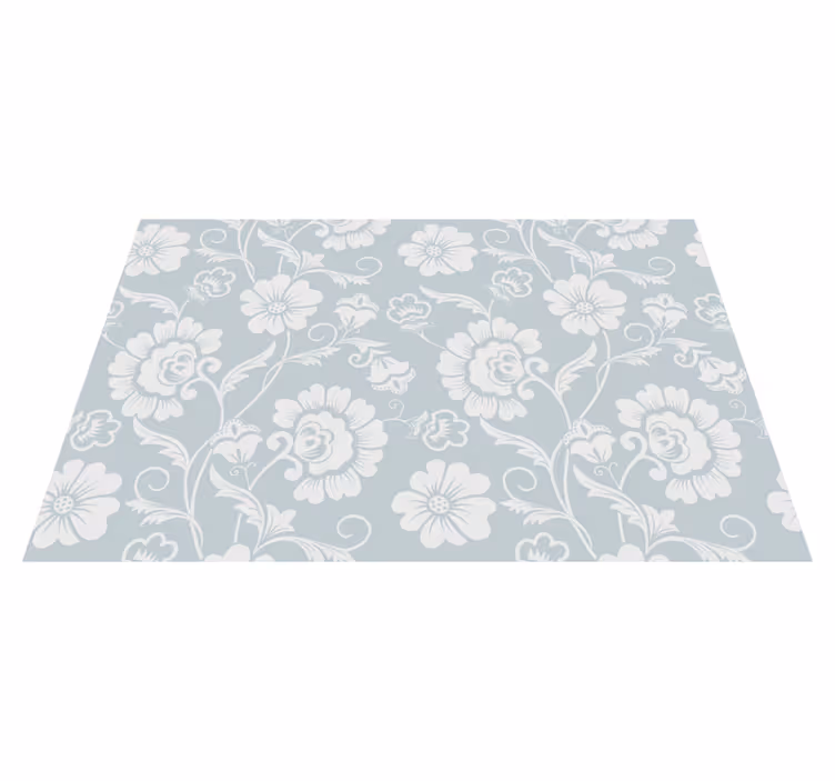 Individual mesa patrón arreglo de motivos florales - TenVinilo