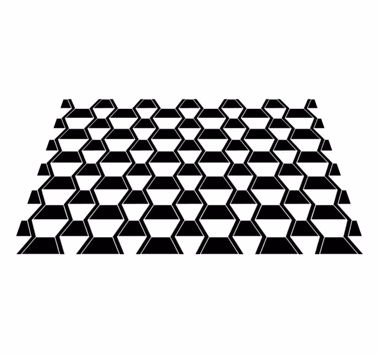 Individual mesa patrón hexagonal estilizado - TenVinilo
