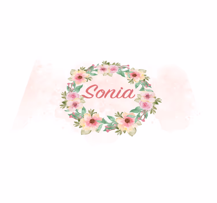 Mantel individual personalizable flores de acuarela - TenVinilo