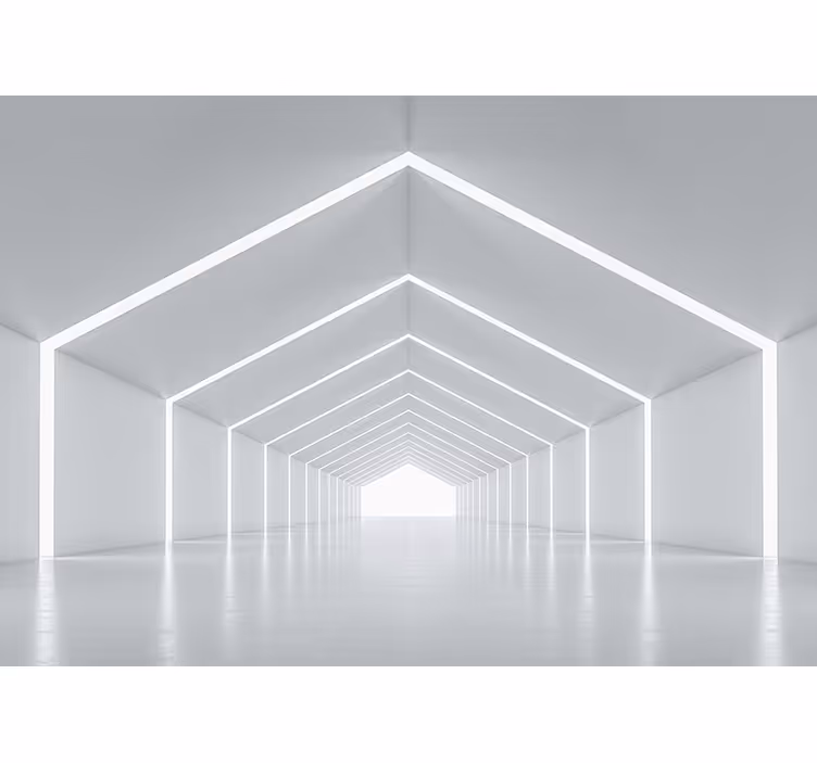 Fotomural 3D túnel de arcos - TenVinilo