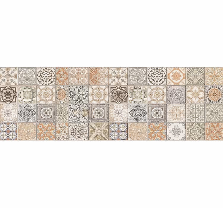 Papel mural beige collage cálido vintage - TenVinilo