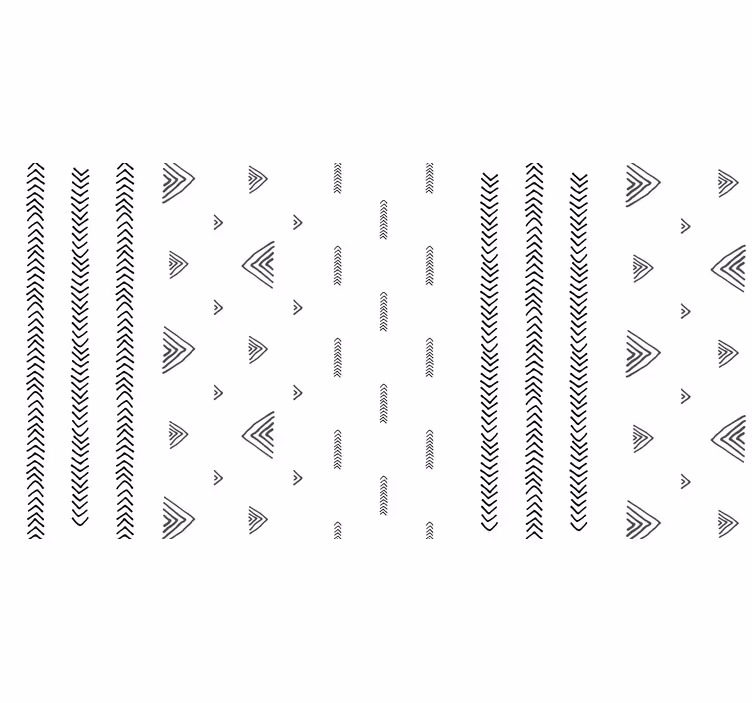 Papel mural blanco rayas nórdicas en blanco y negro - TenVinilo