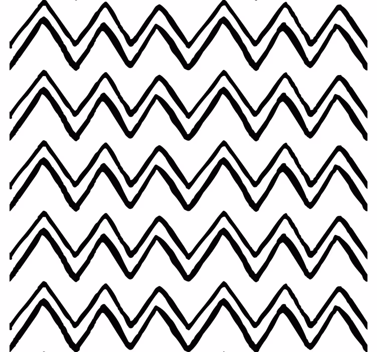 Papel mural blanco diseño zig zag blanco y negro irregular - TenVinilo