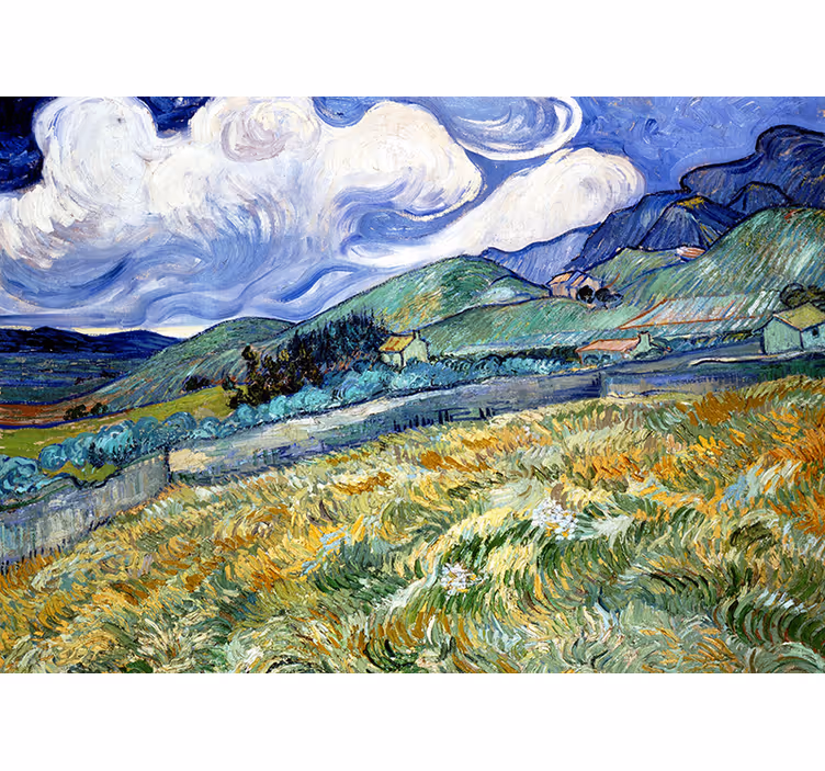 Mural para pasillo iris artístico de van gogh - TenVinilo