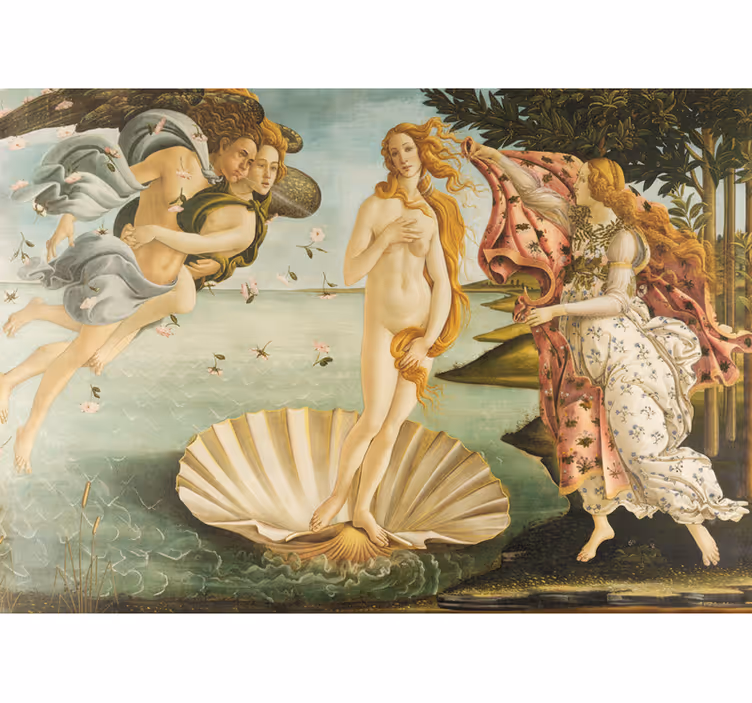 Mural para recibidor nacimiento de venus - TenVinilo