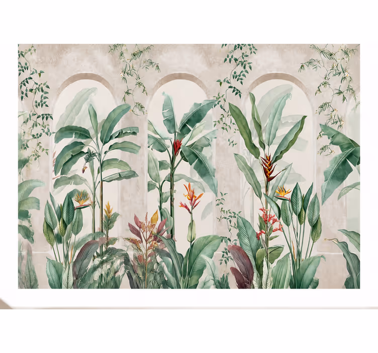 Mural de naturaleza arcos tropicales grandes - TenVinilo