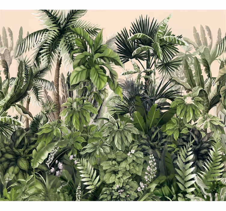 Mural de naturaleza jungla tropical densa - TenVinilo