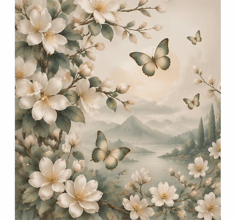 Mural de naturaleza mariposa - TenVinilo