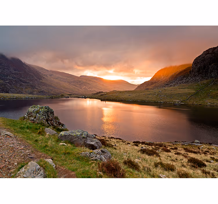 Fotomural lago parque Snowdonia - TenVinilo