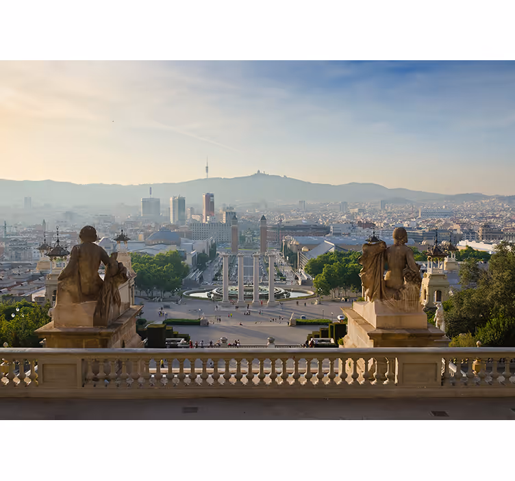 Fotomural Barcelona fuente Montjuic - TenVinilo