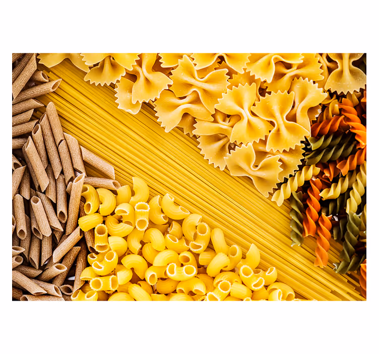 Fotomural pared cocina de pasta variada - TenVinilo