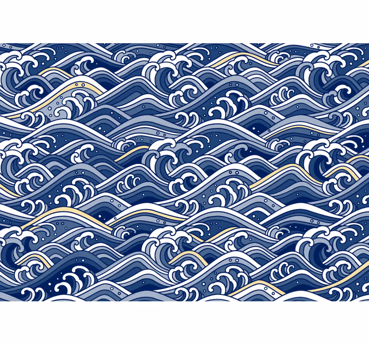 Mural de mar olas del océano en movimiento - TenVinilo