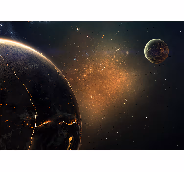 Mural del espacio vista planetaria galáctica - TenVinilo