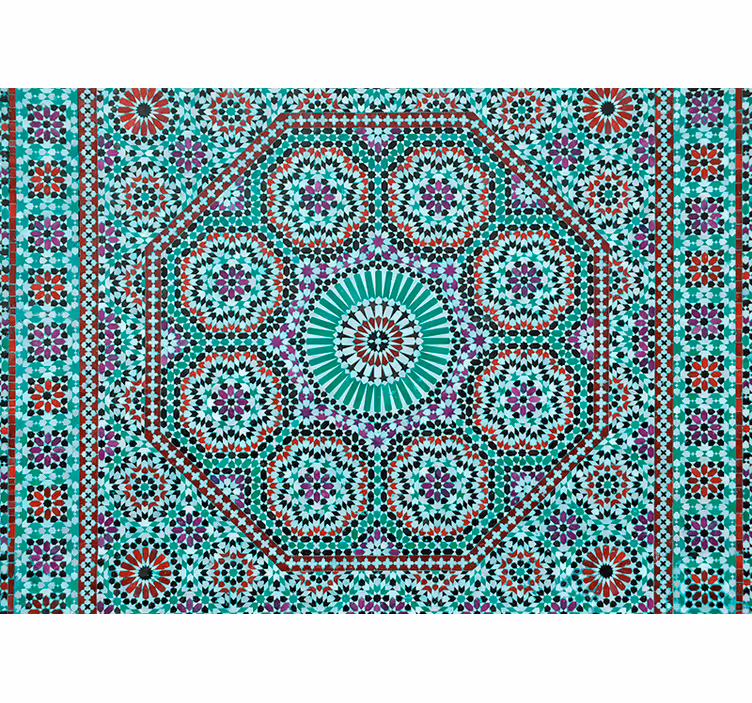 Mural de texturas patrón geométrico ornamental - TenVinilo