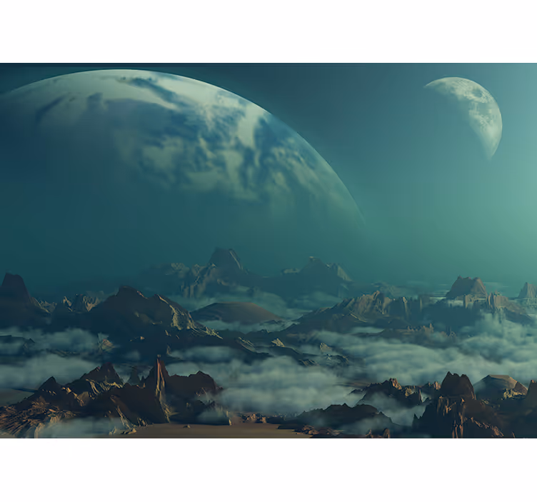 Mural del espacio picos celestiales - TenVinilo