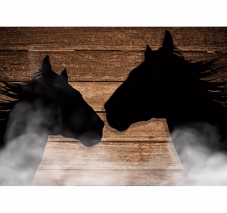 Fotomural animale Caballos en el bosque - TenVinilo