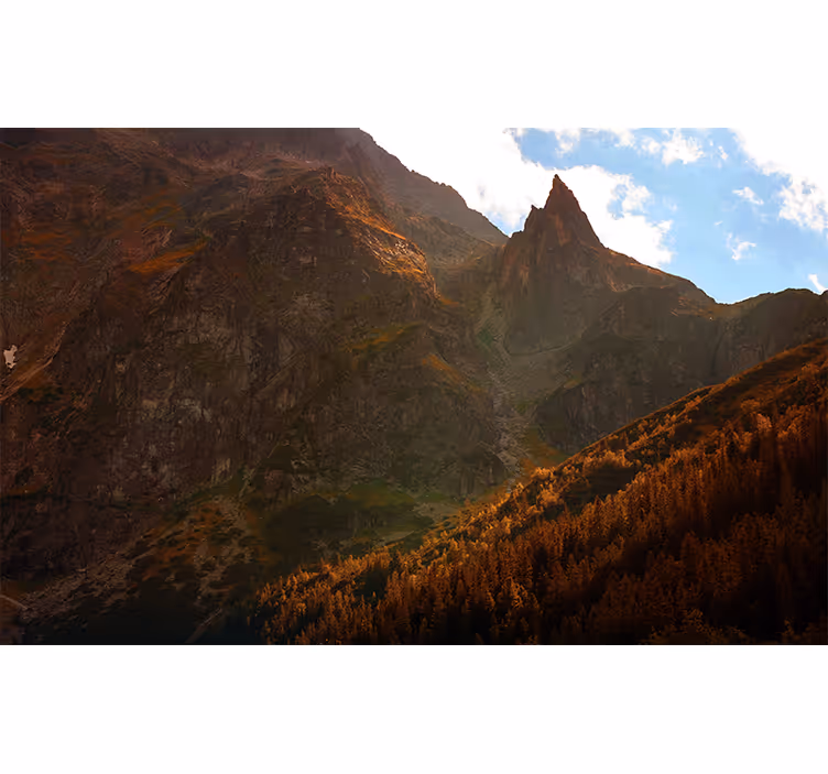 Mural de paisajes picos de montaña grandiosos - TenVinilo