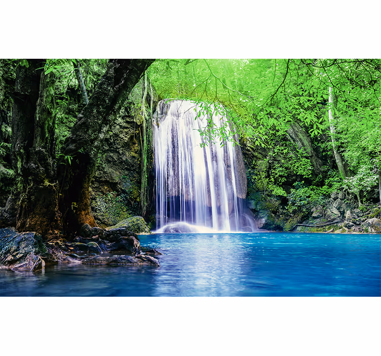 Fotomural lago Idílico paisaje con lago - TenVinilo