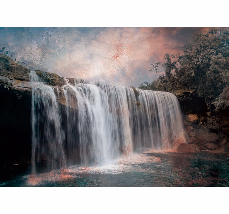 Mural de cascada majestuoso salto de agua - TenVinilo