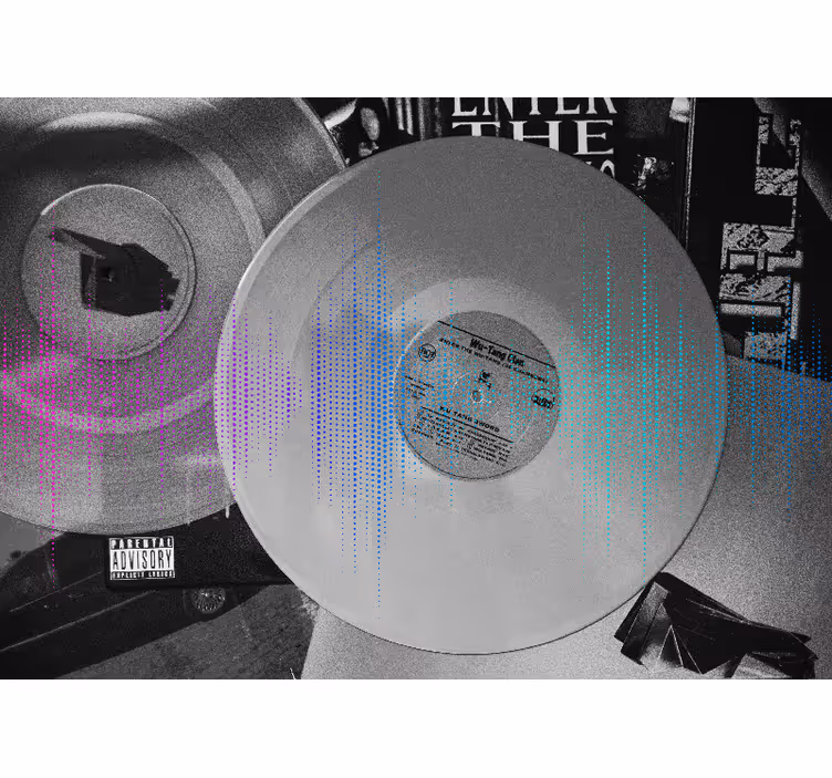 Fotomural musical Onda de música púrpura - TenVinilo