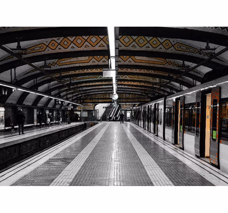 Fotomural 3D Estación de metro 3d - TenVinilo
