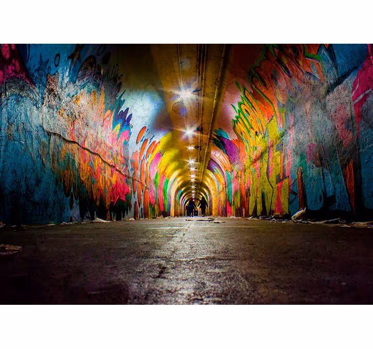 Fotomural arte urbano Graffiti de túnel - TenVinilo