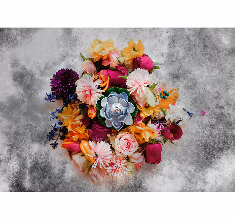 Fotomural flores Flores en florero de vidrio - TenVinilo