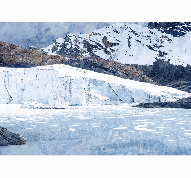 Mural de montañas rango glaciar majestuoso - TenVinilo