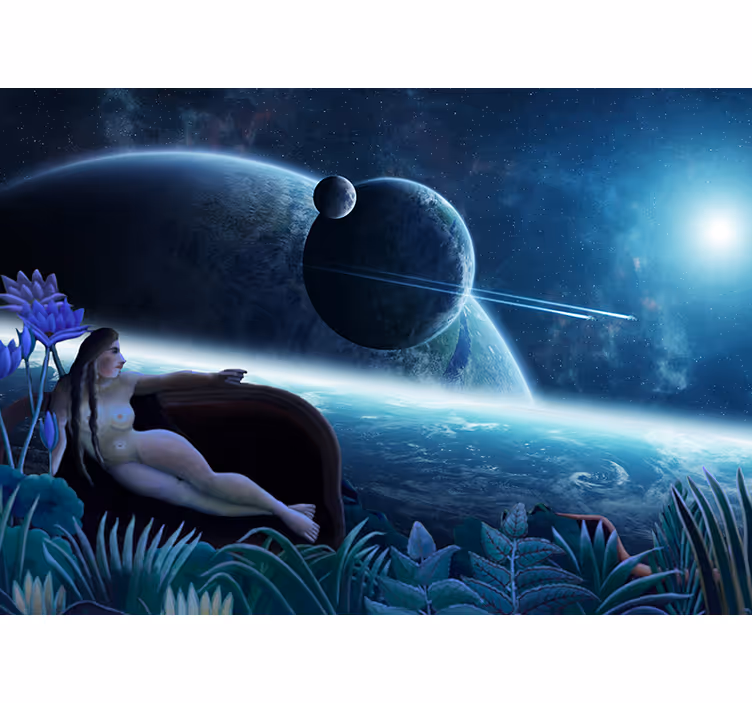 Mural de fantasía paisaje de sueños celestiales - TenVinilo