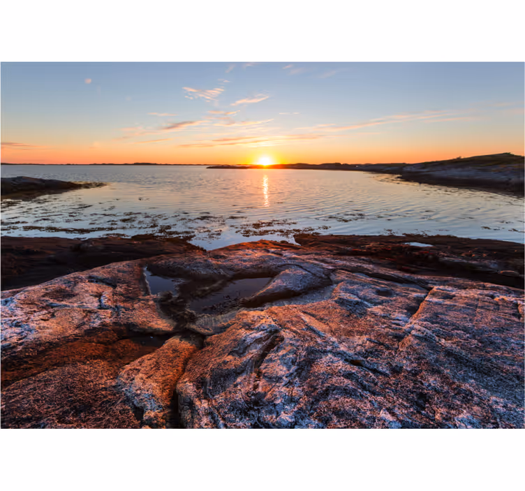 Fotomural naturaleza Paisaje noruego impresionante puesta de sol - TenVinilo