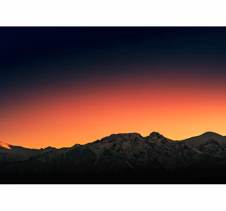 Mural de montañas crepúsculo en las montañas - TenVinilo